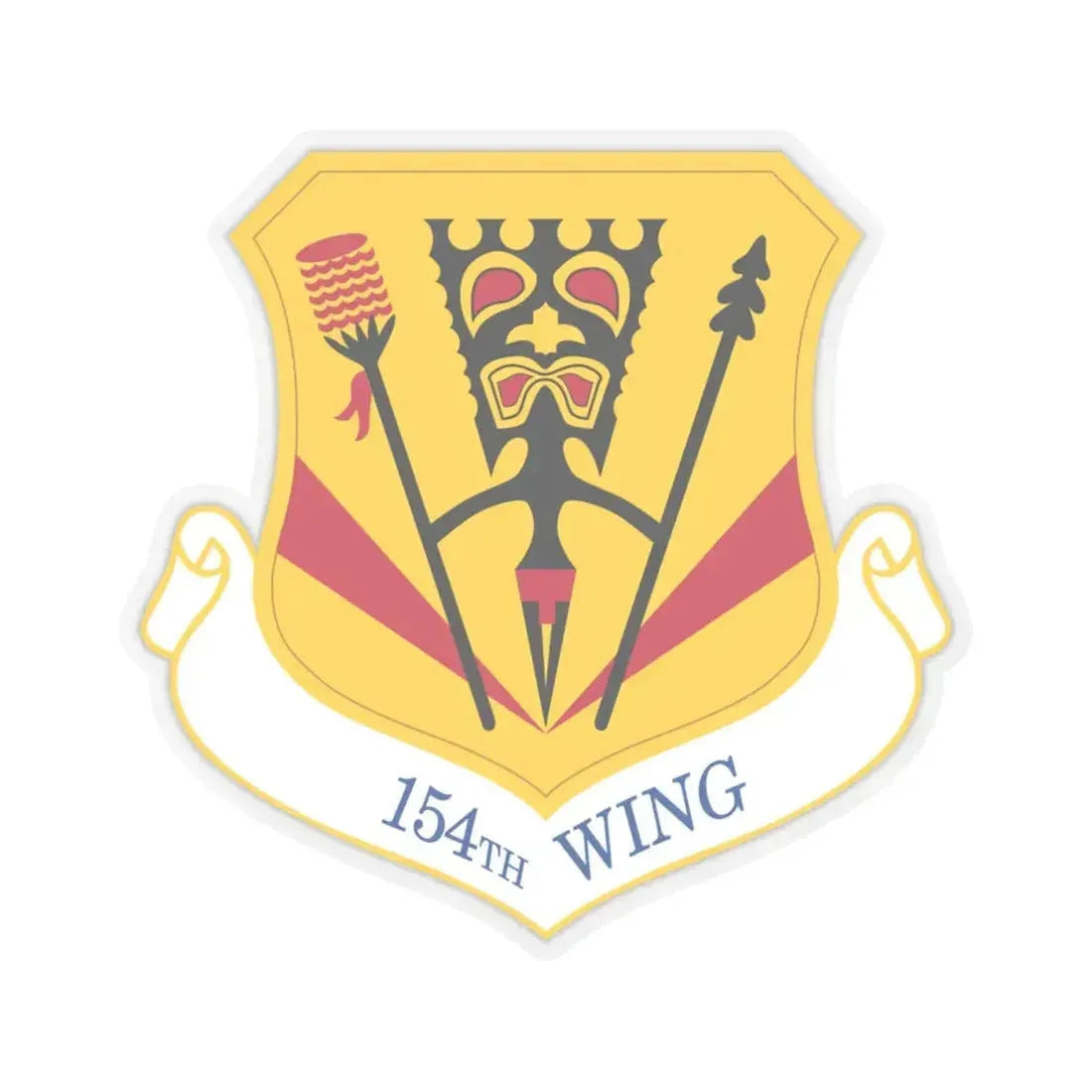 154th Wing (U.S. Air Force) STICKER Vinyl Kiss-Cut Decal 4 Inch Transparent - The Sticker Space