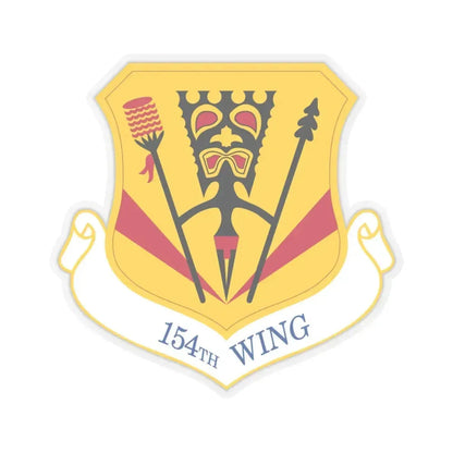 154th Wing (U.S. Air Force) STICKER Vinyl Kiss-Cut Decal 4 Inch Transparent - The Sticker Space