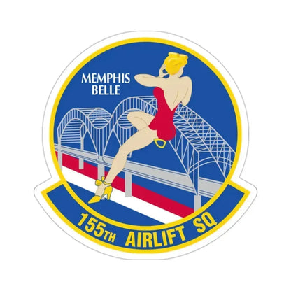 155 Airlift Squadron (U.S. Air Force) STICKER Vinyl Die-Cut Decal 2 Inch - The Sticker Space