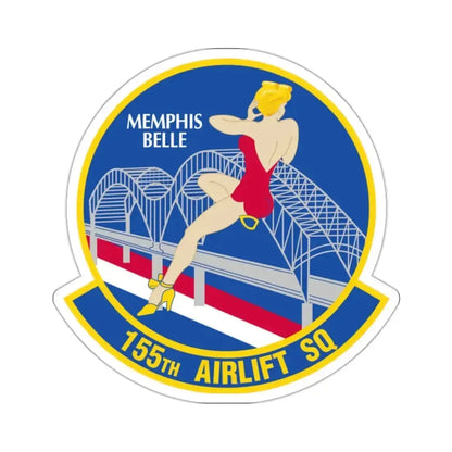 155 Airlift Squadron (U.S. Air Force) STICKER Vinyl Kiss-Cut Decal - The Sticker Space