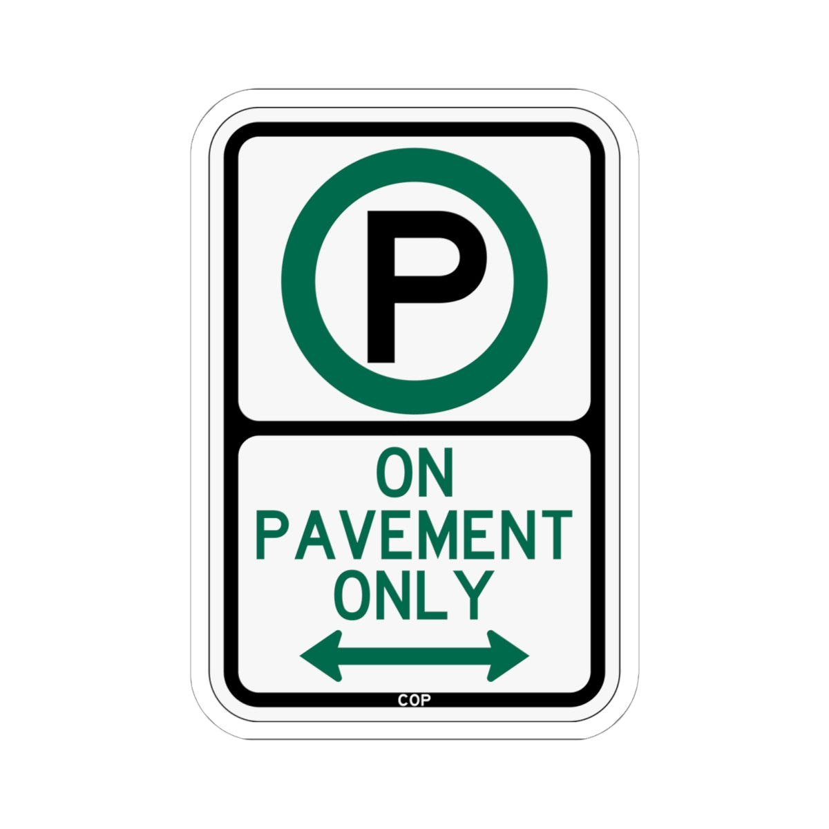PBOT Road sign P3970 (Oregon) (Road Sign) STICKER Vinyl Kiss-Cut Decal