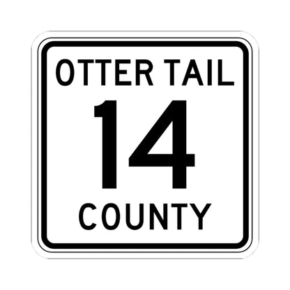 Otter Tail County Route 14 MN (Minnesota) (Road Sign) STICKER Vinyl Kiss-Cut Decal