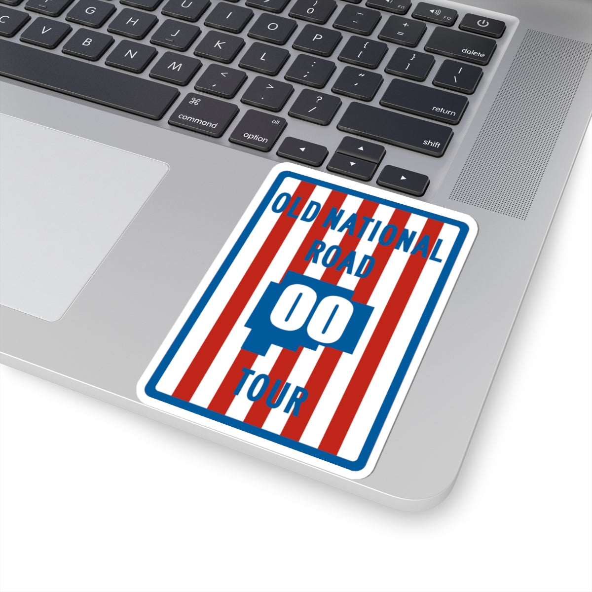 Old National Road Tour shield template (Ohio) (Road Sign) STICKER Vinyl Kiss-Cut Decal