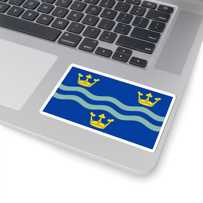 Cambridgeshire Flag (England) STICKER Vinyl Kiss-Cut Decal