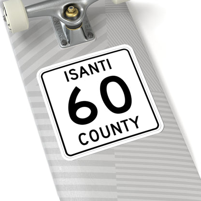 Isanti County 60 MN (Minnesota) (Road Sign) STICKER Vinyl Kiss-Cut Decal