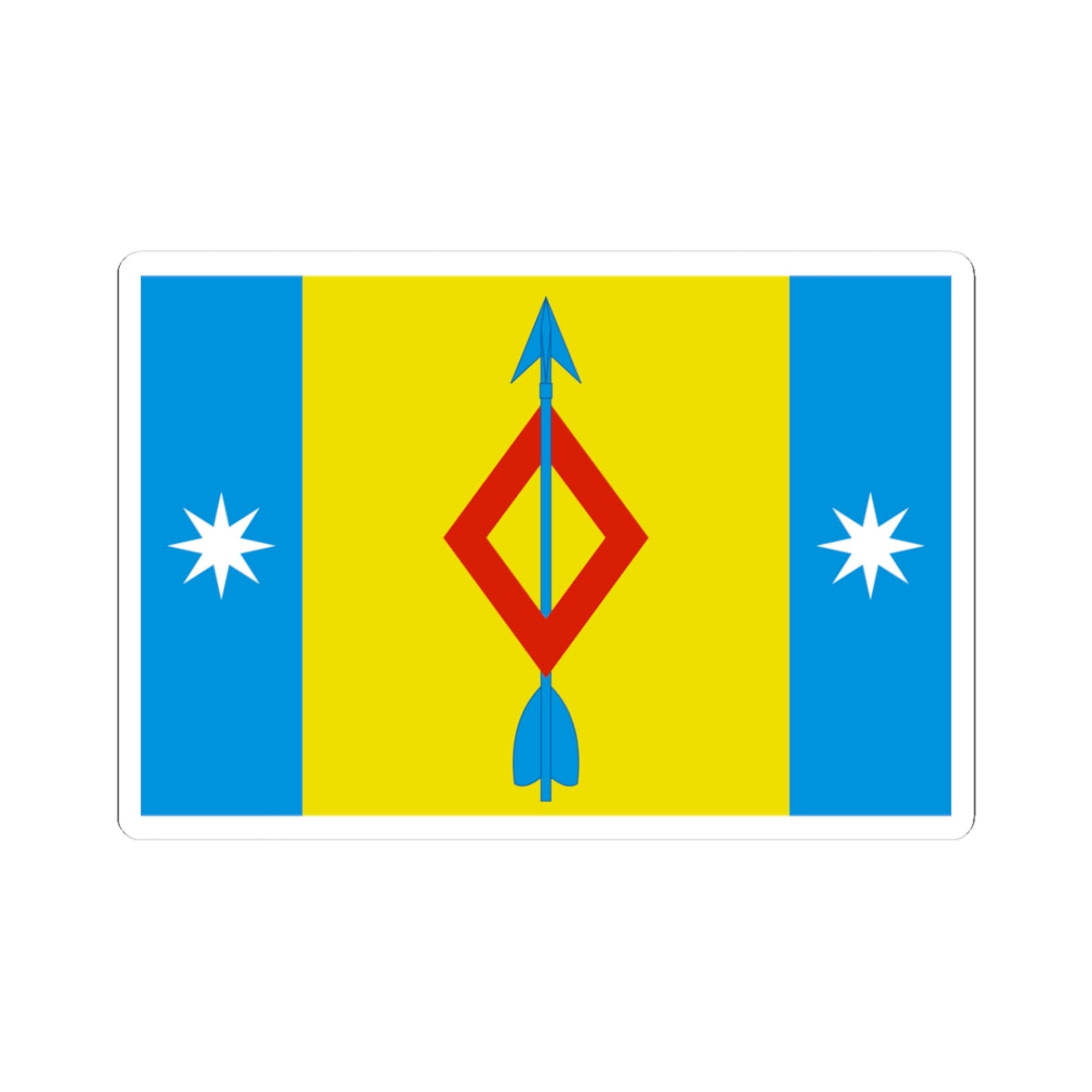 Flag of Mamontovskoe Moscow oblast (Russia) STICKER Vinyl Kiss-Cut Decal