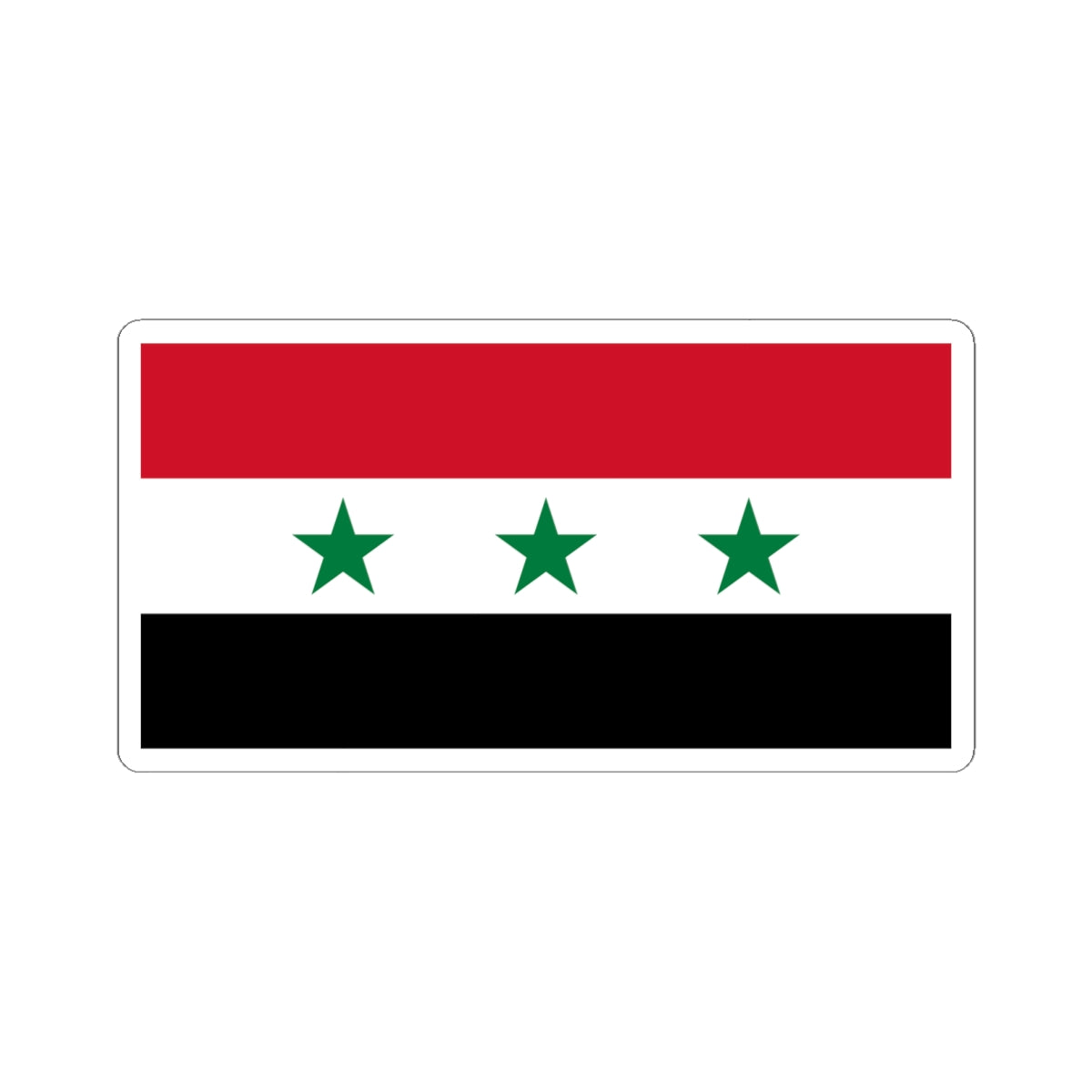 Flag of Syria 1963-1972 (Syria) STICKER Vinyl Kiss-Cut Decal