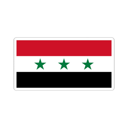 Flag of Syria 1963-1972 (Syria) STICKER Vinyl Kiss-Cut Decal
