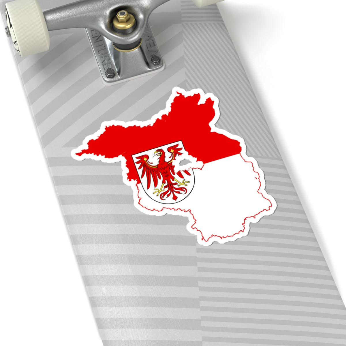 Flag map of Brandenburg (Germany) STICKER Vinyl Kiss-Cut Decal