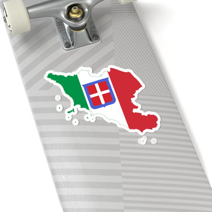 Flag map of Central Italy (Italy) STICKER Vinyl Kiss-Cut Decal