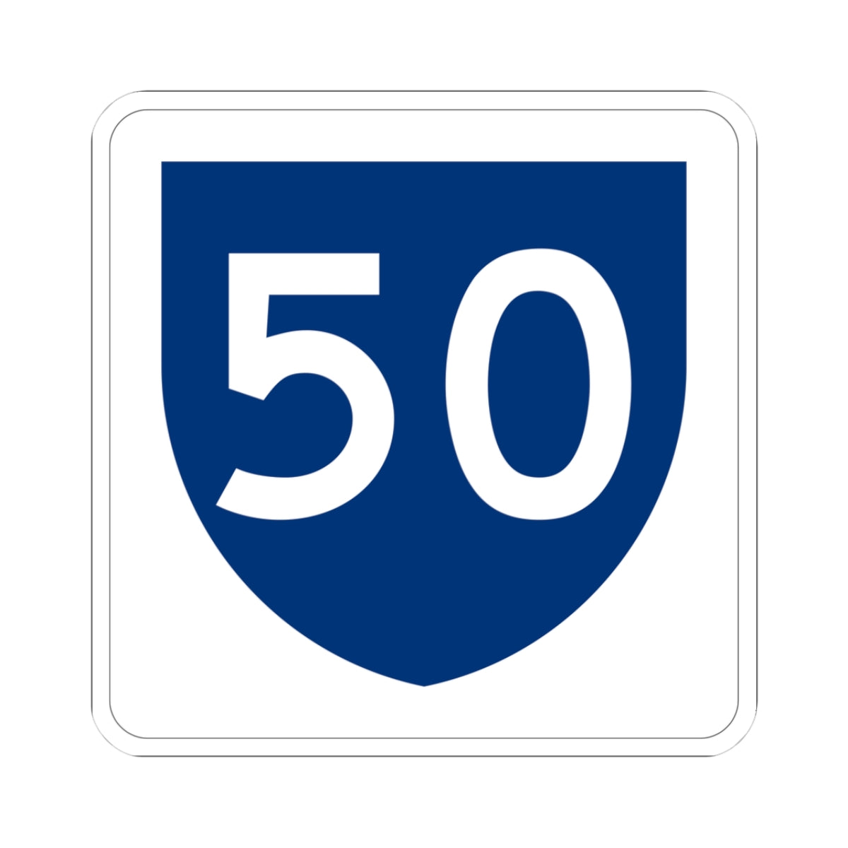 PR primary 50 (Puerto Rico) (Road Sign) STICKER Vinyl Kiss-Cut Decal