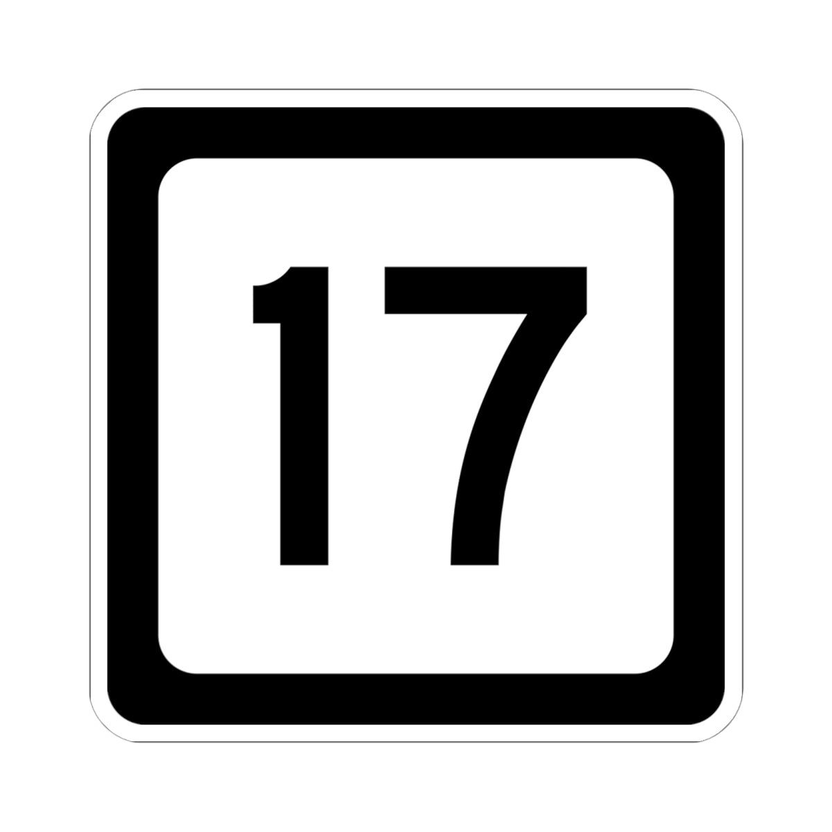 WV-17 (Virginia) (Road Sign) STICKER Vinyl Kiss-Cut Decal