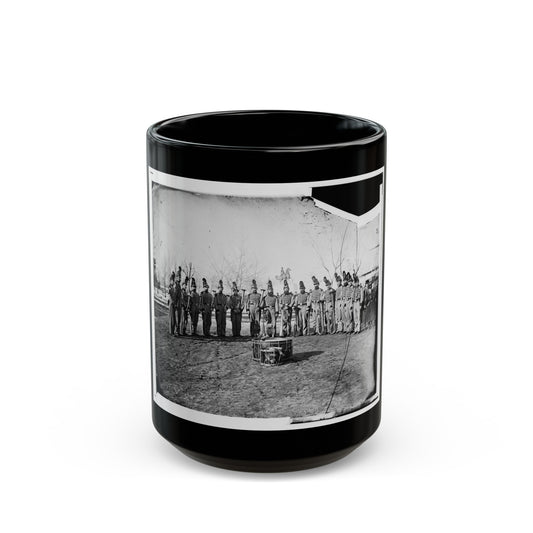 Washington, D.C. Band Of 9th Veteran Reserve Corps, In Shakoes And Frogged Jackets, At Washington Circle (U.S. Civil War) Black Coffee Mug