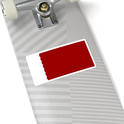 Flag of Qatar 1932-1936 (Qatar) STICKER Vinyl Kiss-Cut Decal