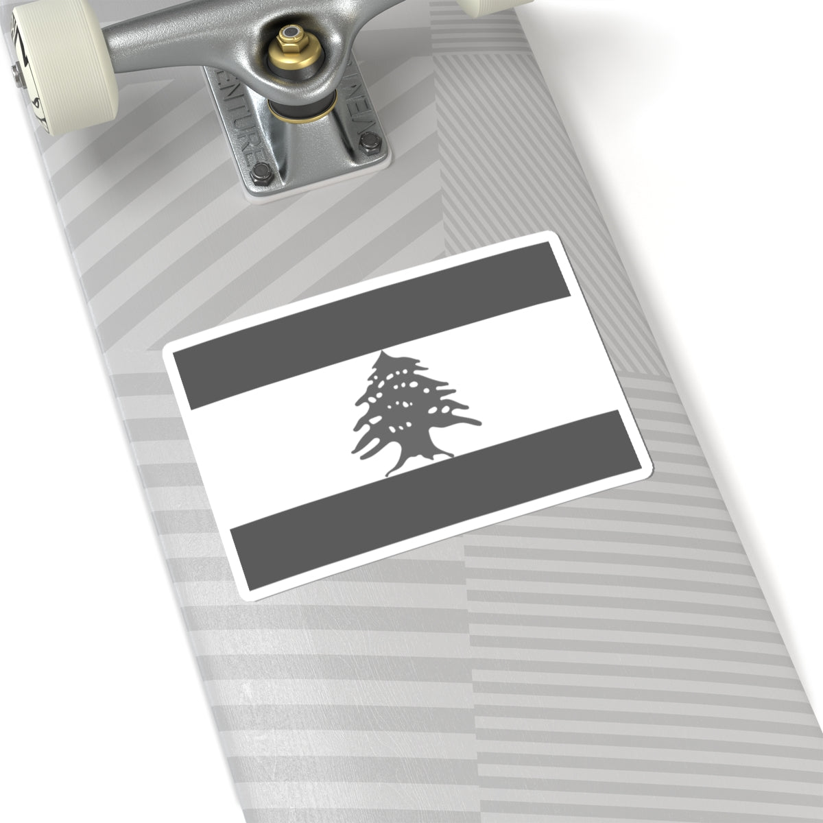 Flag of Lebanon - White (Lebanon) STICKER Vinyl Kiss-Cut Decal