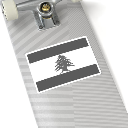 Flag of Lebanon - White (Lebanon) STICKER Vinyl Kiss-Cut Decal
