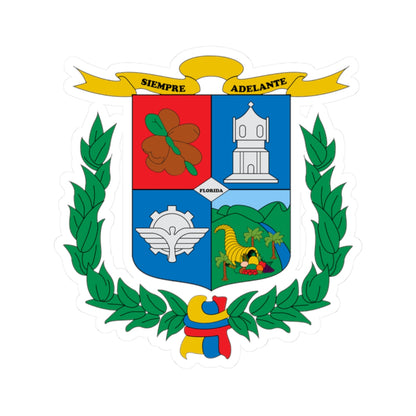 Escudo de Florida Valle del Cauca (Colombia) (Coat of Arms) STICKER Vinyl Kiss-Cut Decal