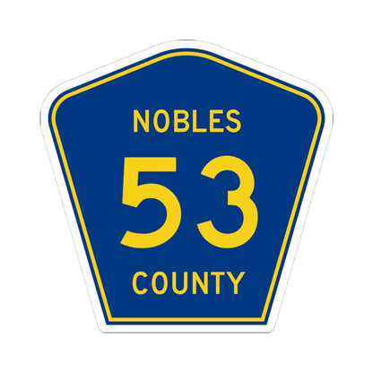 Nobles County Route 53 (Minnesota) (Road Sign) STICKER Vinyl Kiss-Cut Decal