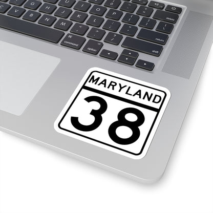 MD Route 38 (Maryland) (Road Sign) STICKER Vinyl Kiss-Cut Decal