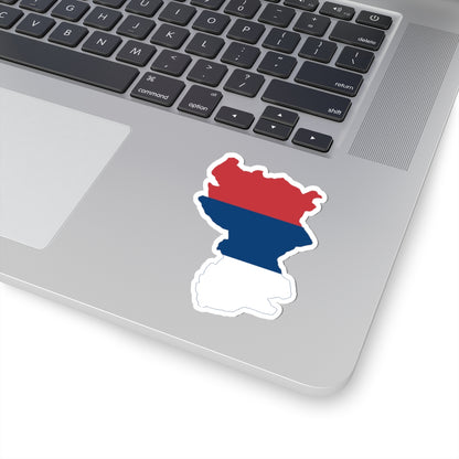 Flag-map of Kingdom of Serbia (Serbia) STICKER Vinyl Kiss-Cut Decal