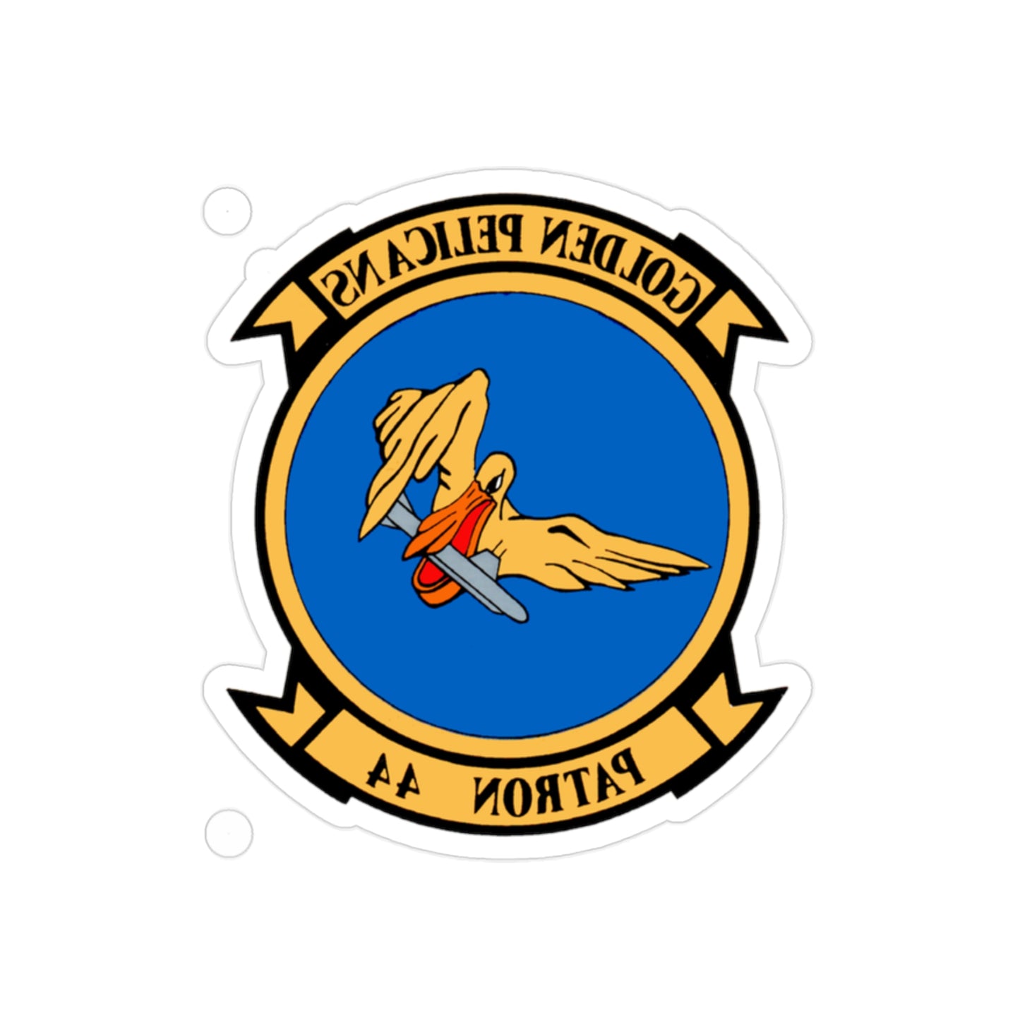 VP 44 Golden Pelicans (U.S. Navy) REVERSE PRINT Transparent STICKER