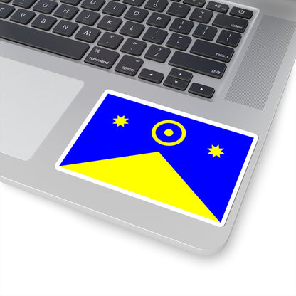 Flag of Novoukrainka raion (Ukraine) STICKER Vinyl Kiss-Cut Decal