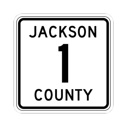 Jackson County Route 1 MN (Minnesota) (Road Sign) STICKER Vinyl Kiss-Cut Decal