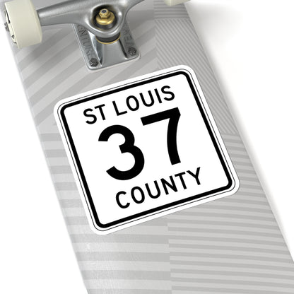 St Louis County Route 37 MN (Minnesota) (Road Sign) STICKER Vinyl Kiss-Cut Decal