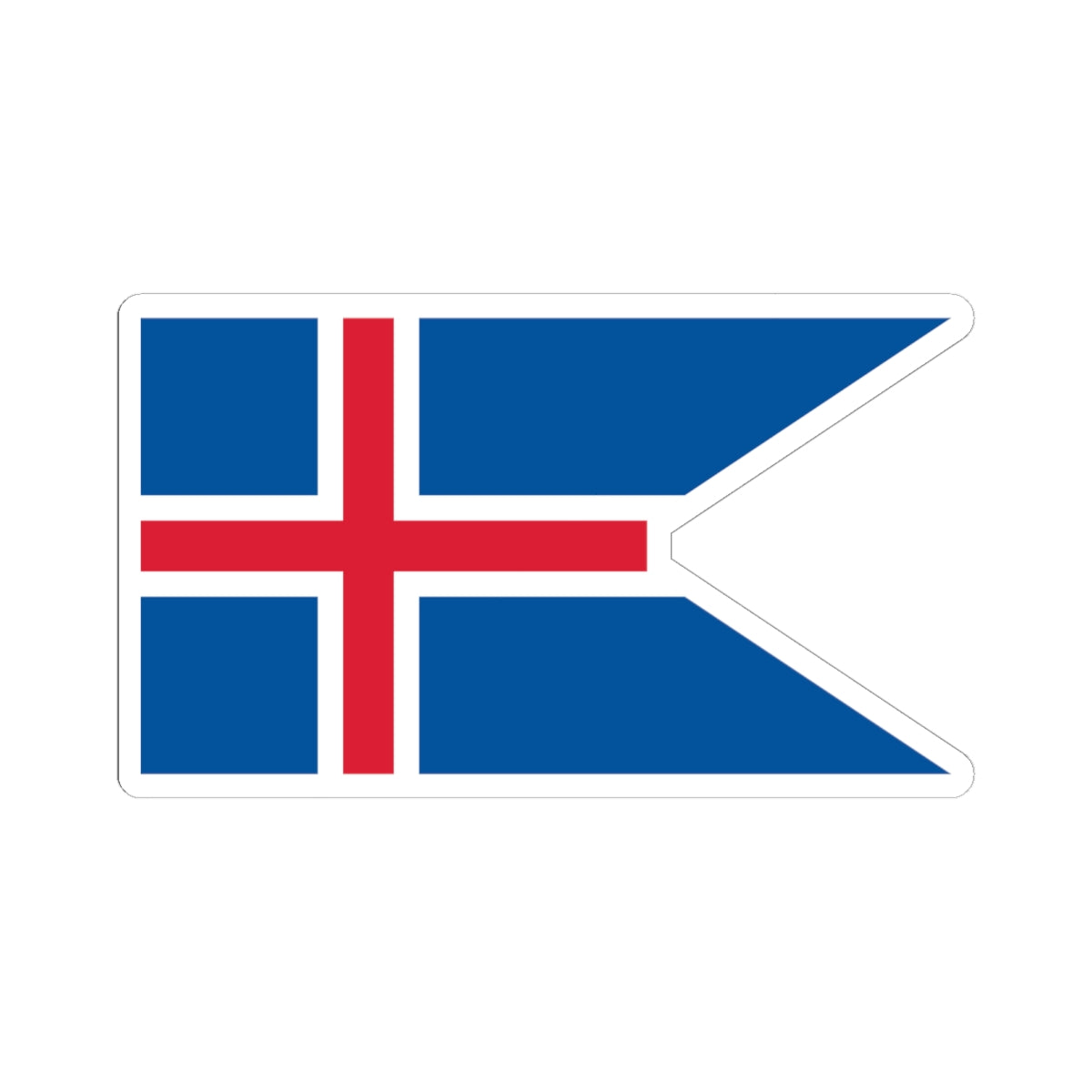 Flag of Iceland state (Iceland) STICKER Vinyl Kiss-Cut Decal