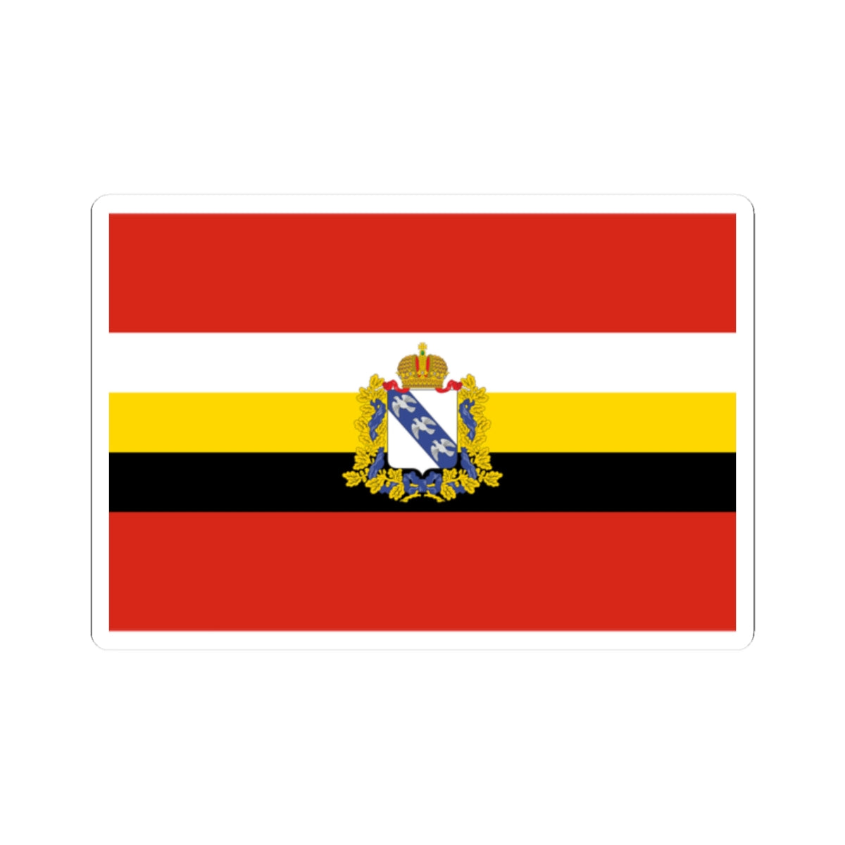 Flag of Kursk Oblast large fix (Russia) STICKER Vinyl Kiss-Cut Decal