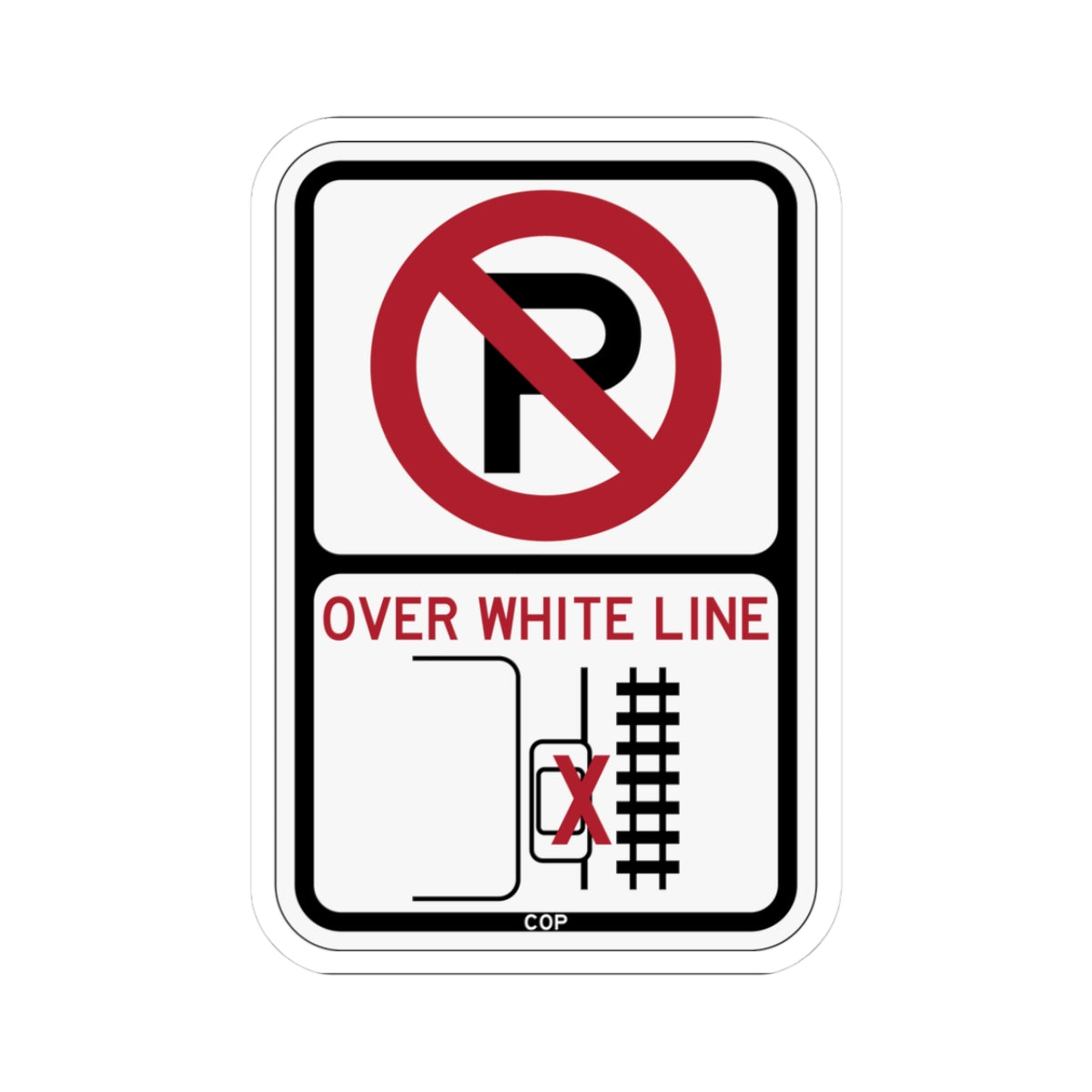 PBOT Road sign P1350 (Oregon) (Road Sign) STICKER Vinyl Kiss-Cut Decal