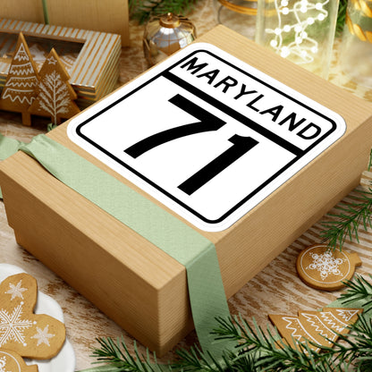 MD Route 71 (Maryland) (Road Sign) STICKER Vinyl Kiss-Cut Decal