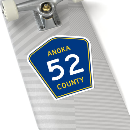 Anoka County 52 (Minnesota) (Road Sign) STICKER Vinyl Kiss-Cut Decal