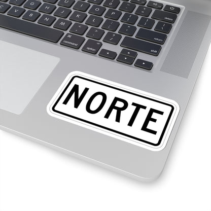 North plate small es (Puerto Rico) (Road Sign) STICKER Vinyl Kiss-Cut Decal