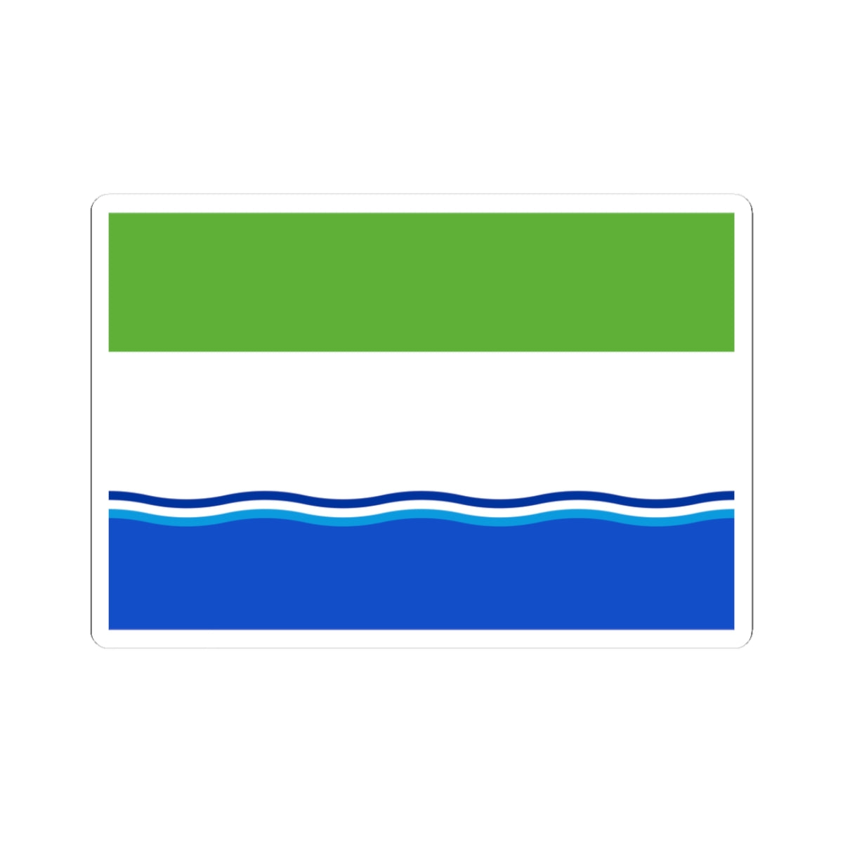 Flag of Belogorsky rayon Amur oblast (Russia) STICKER Vinyl Kiss-Cut Decal