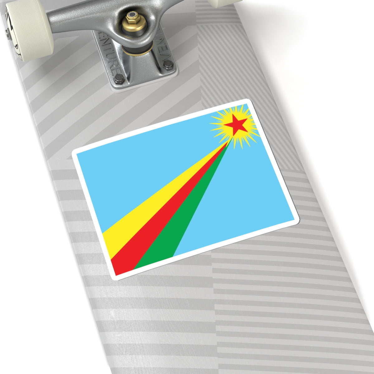 Flag of Yekitiya Star (Syria) STICKER Vinyl Kiss-Cut Decal