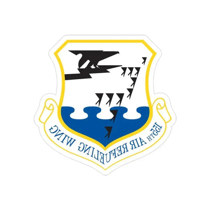 155th Air Refueling Wing (U.S. Air Force) REVERSE PRINT Transparent Die-Cut STICKER 2 Inch Die-Cut Transparent - The Sticker Space