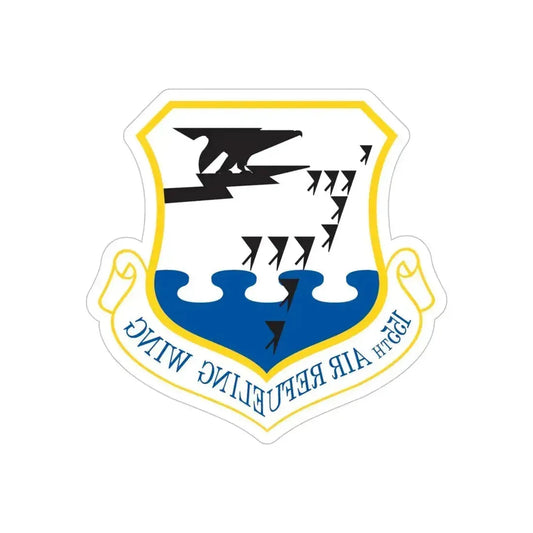 155th Air Refueling Wing (U.S. Air Force) REVERSE PRINT Transparent Die-Cut STICKER 6 Inch Die-Cut Transparent - The Sticker Space