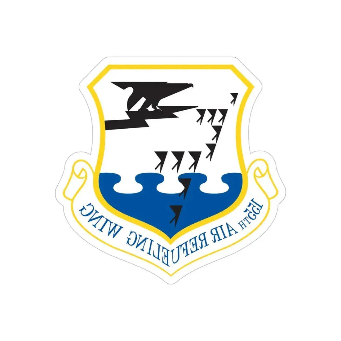 155th Air Refueling Wing (U.S. Air Force) REVERSE PRINT Transparent Die-Cut STICKER - The Sticker Space