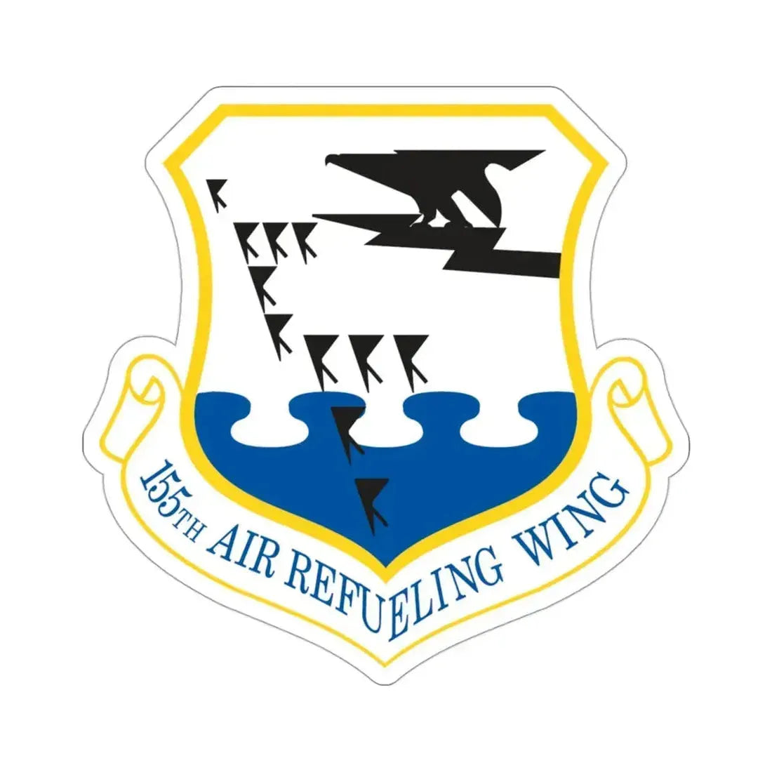 155th Air Refueling Wing (U.S. Air Force) STICKER Vinyl Die-Cut Decal 3 Inch - The Sticker Space