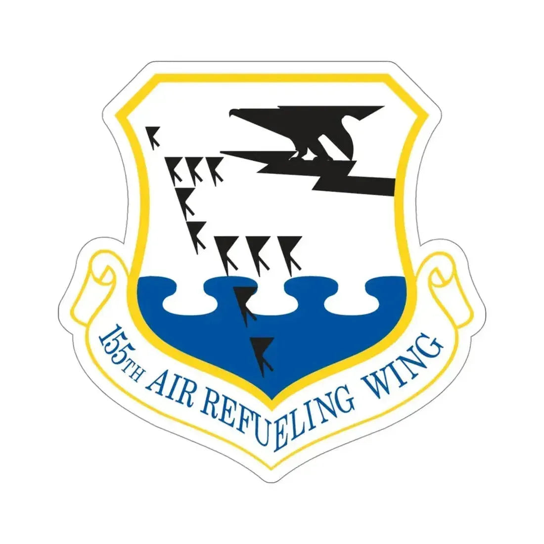 155th Air Refueling Wing (U.S. Air Force) STICKER Vinyl Die-Cut Decal 4 Inch - The Sticker Space
