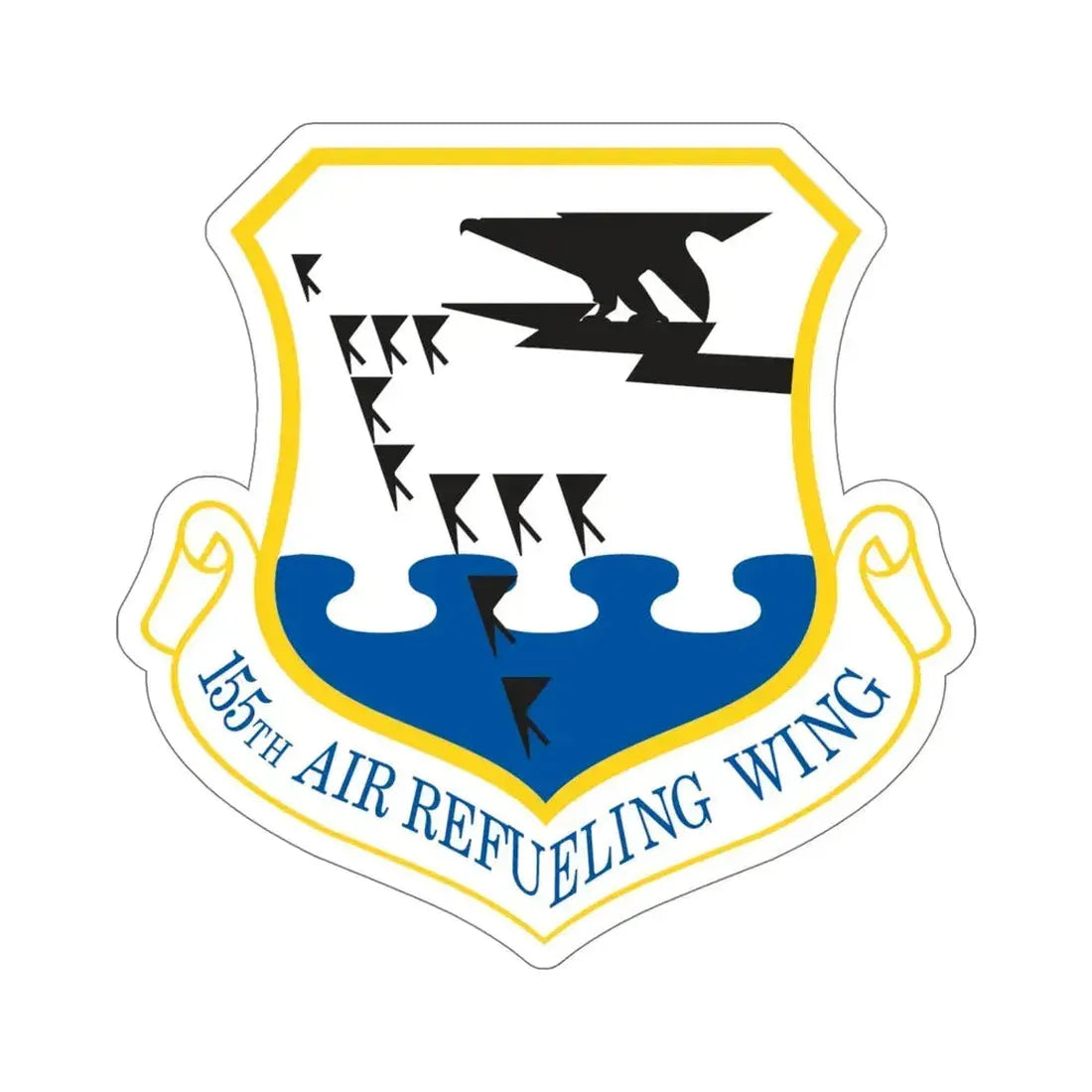 155th Air Refueling Wing (U.S. Air Force) STICKER Vinyl Die-Cut Decal 6 Inch - The Sticker Space