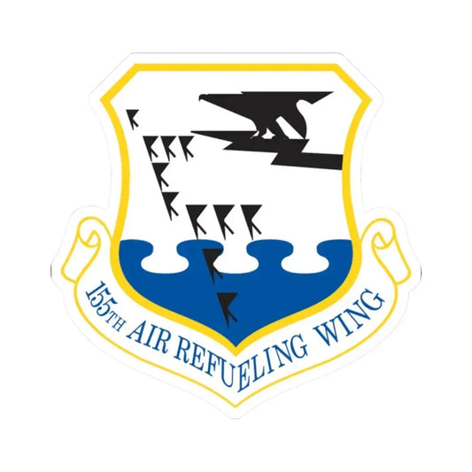 155th Air Refueling Wing (U.S. Air Force) STICKER Vinyl Kiss-Cut Decal 2 Inch White - The Sticker Space