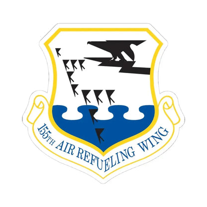 155th Air Refueling Wing (U.S. Air Force) STICKER Vinyl Kiss-Cut Decal 4 Inch White - The Sticker Space