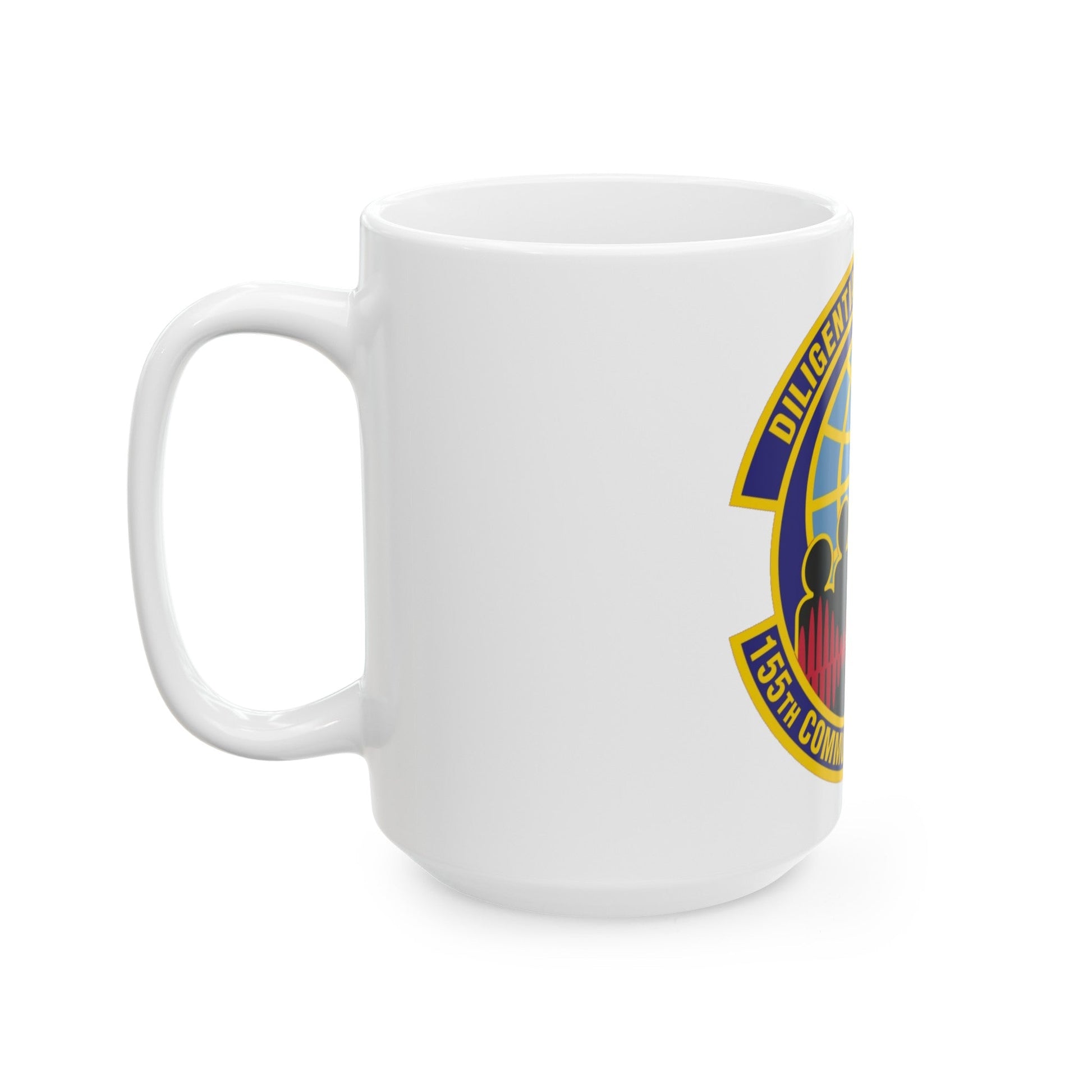 155th Communications Flight (U.S. Air Force) White Coffee Mug-The Sticker Space