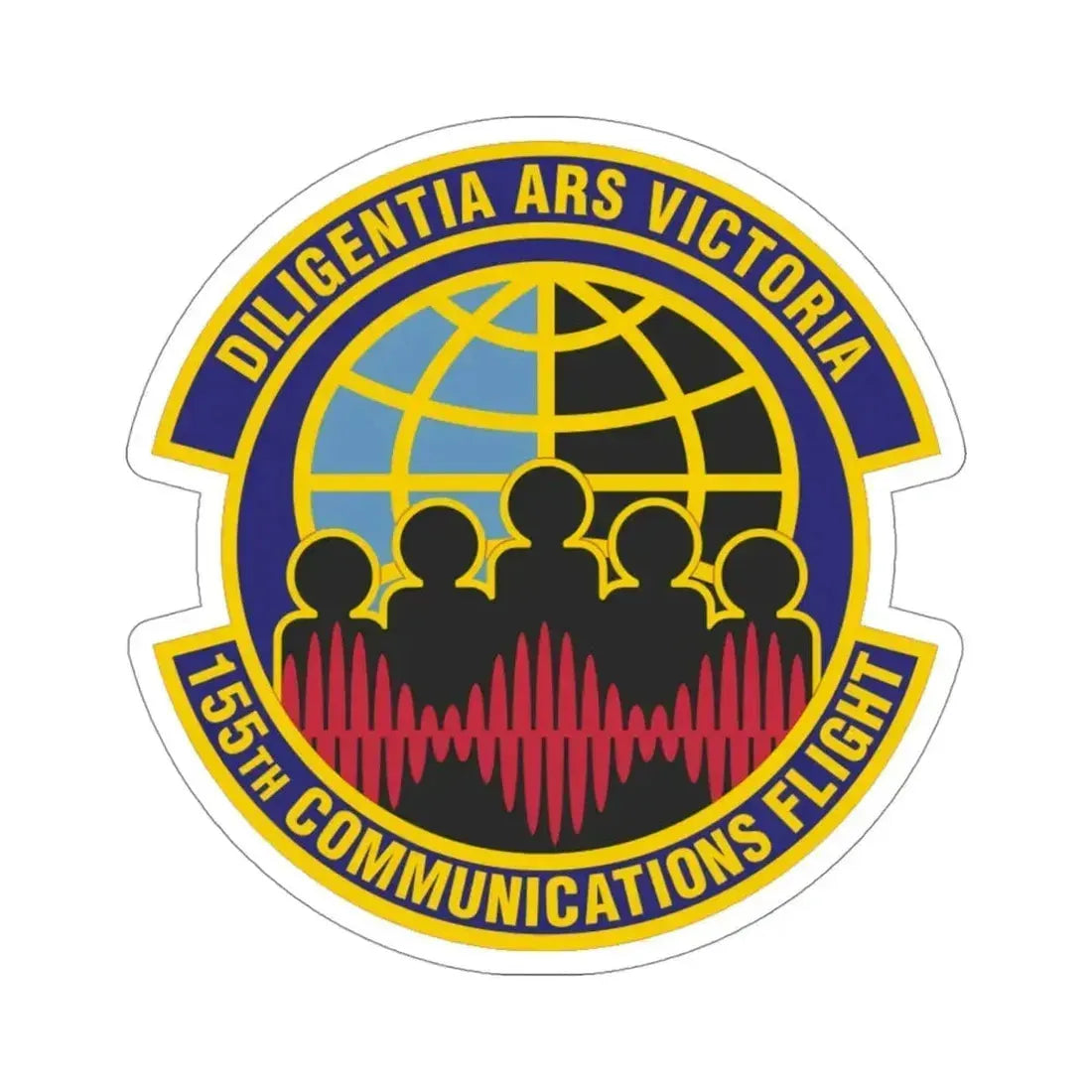 155th Communications Flight (U.S. Air Force) STICKER Vinyl Die-Cut Decal 4 Inch - The Sticker Space