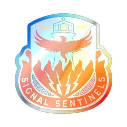 156 Signal Battalion (U.S. Army) Holographic STICKER Die-Cut Vinyl Decal 2 Inch Holographic - The Sticker Space