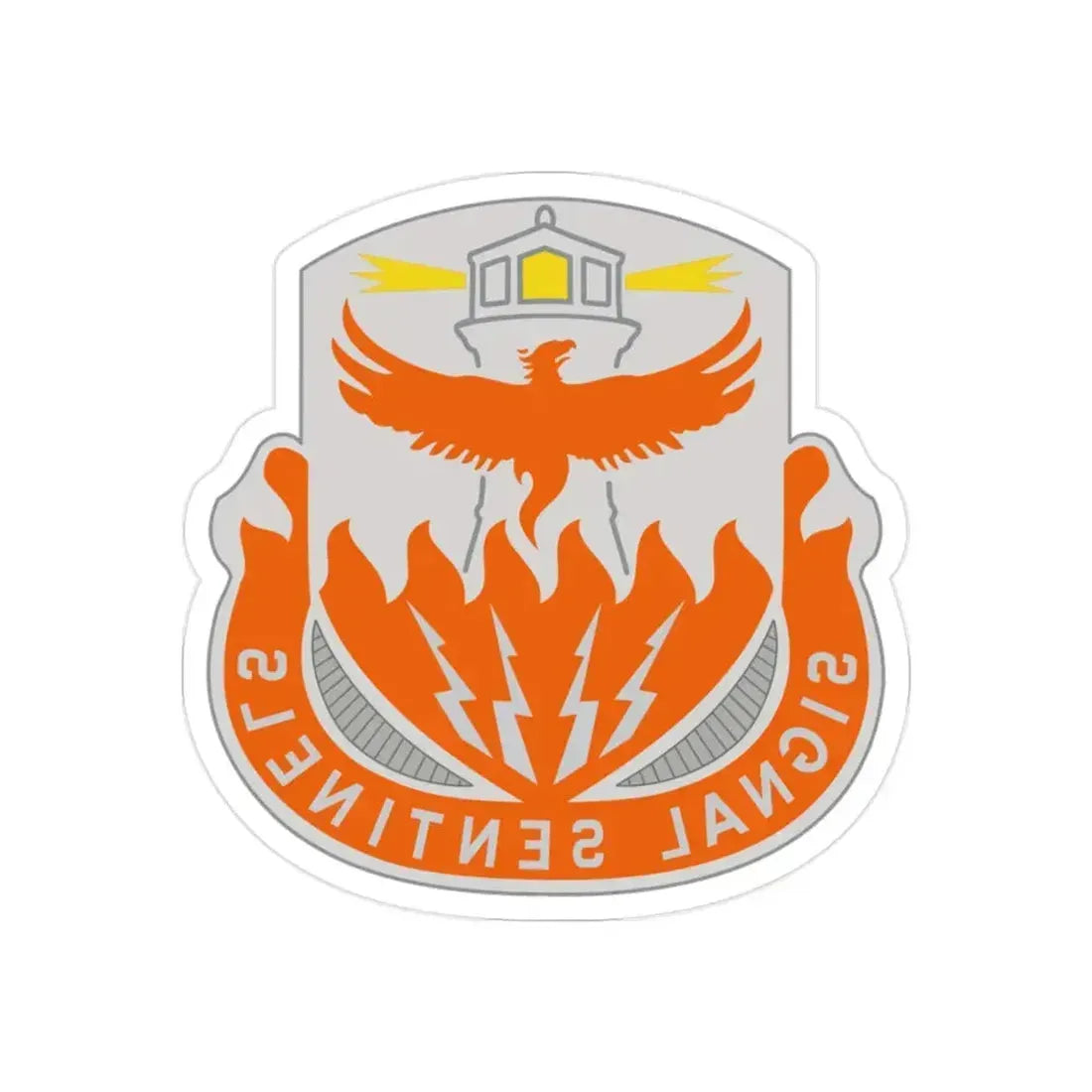 156 Signal Battalion (U.S. Army) REVERSE PRINT Transparent Die-Cut STICKER 2 Inch Die-Cut Transparent - The Sticker Space