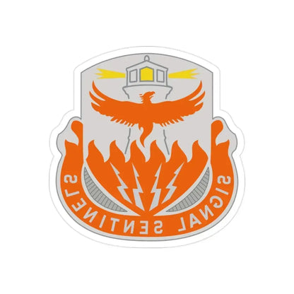 156 Signal Battalion (U.S. Army) REVERSE PRINT Transparent Die-Cut STICKER 2 Inch Die-Cut Transparent - The Sticker Space