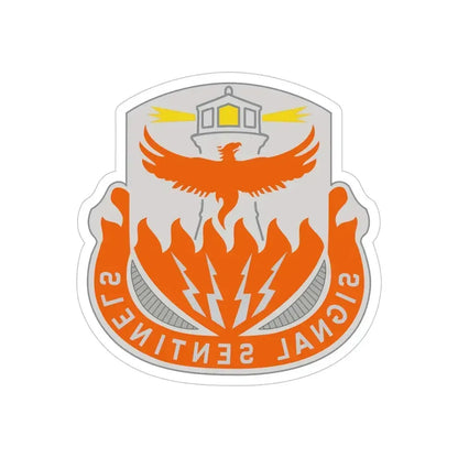 156 Signal Battalion (U.S. Army) REVERSE PRINT Transparent Die-Cut STICKER 6 Inch Die-Cut Transparent - The Sticker Space